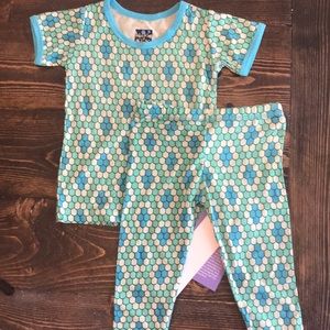 Kickee Pants Two Piece Set Python Short Sleeve